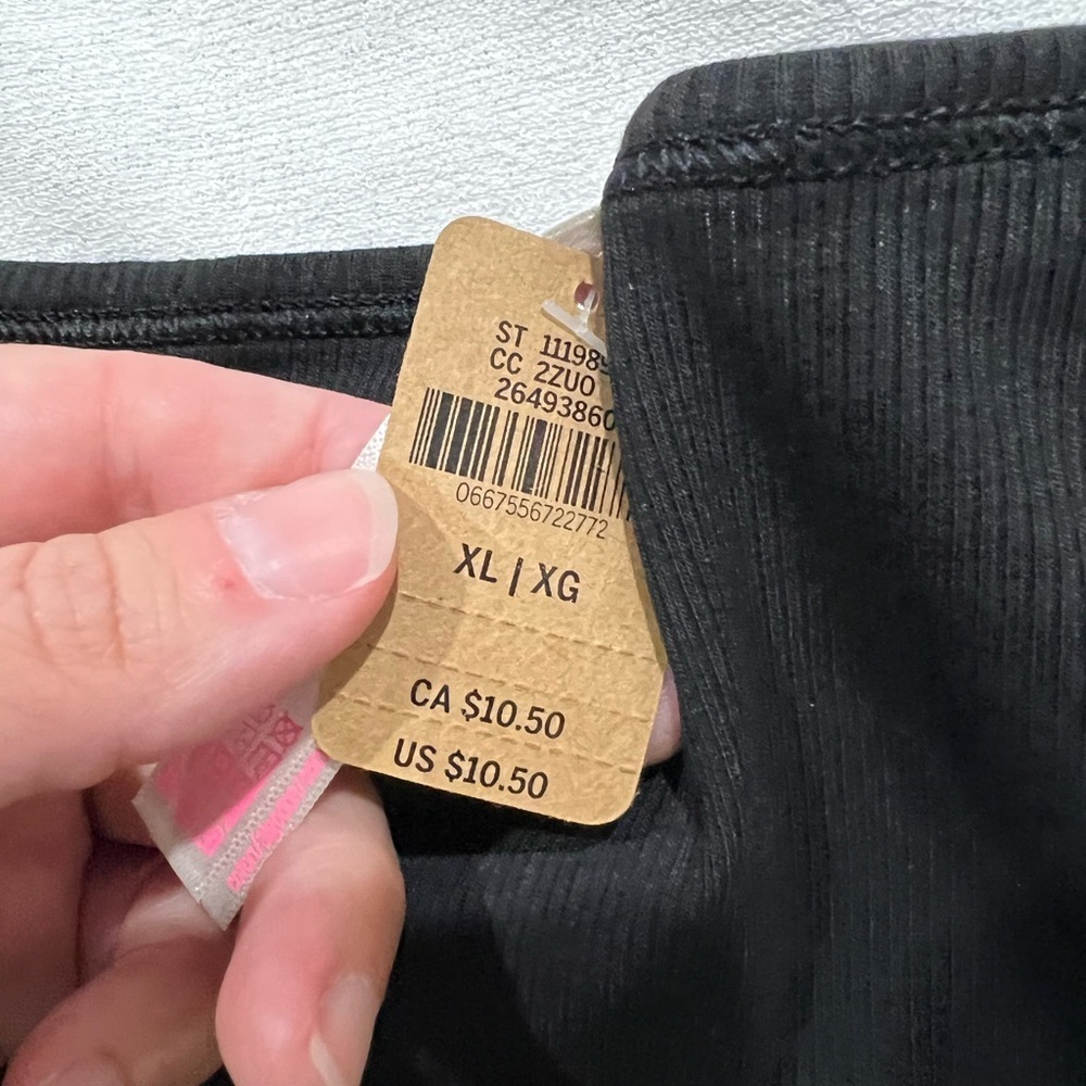 NEW NIP VS PINK victoria secret bikini panty underwear XL black high leg - Picture 5 of 6